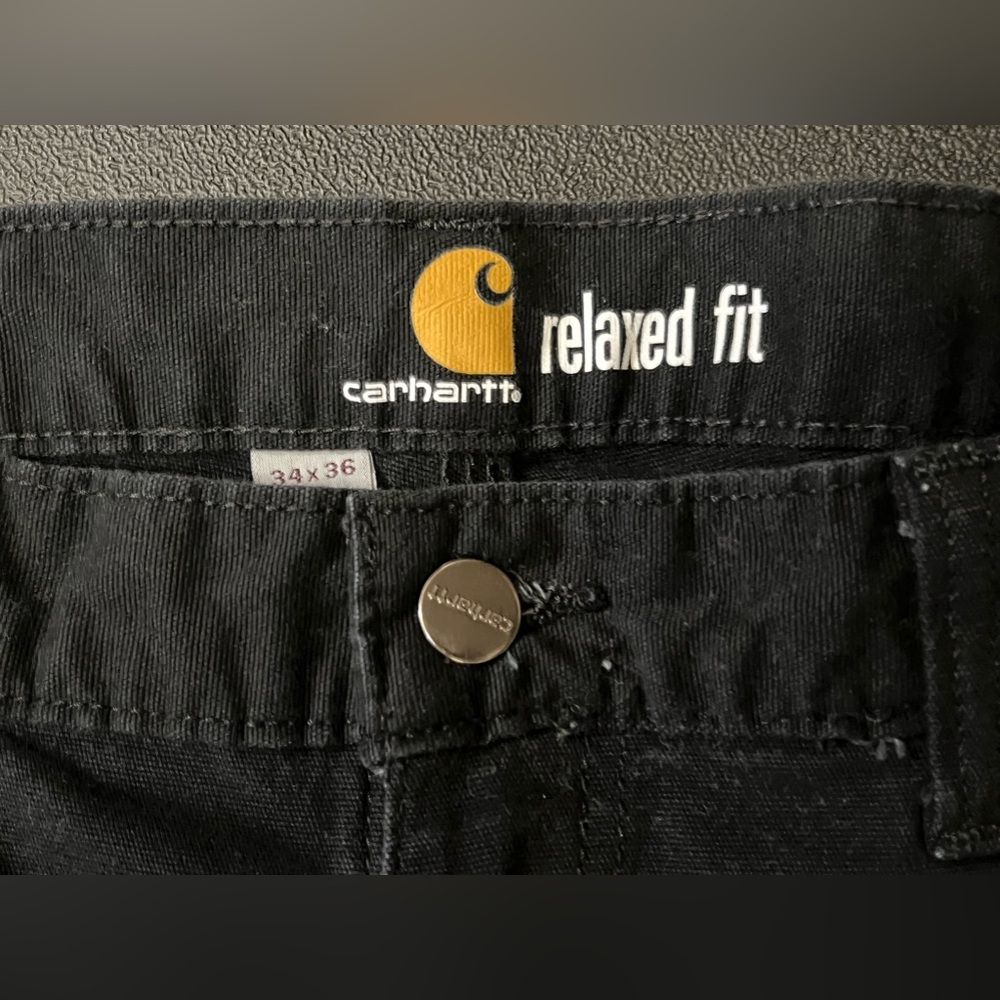 Black Carhart Relxed Fit Jeans 34x36 102517-001 Clean!